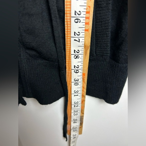 VTG Y2K Banana Republic Black Wool Hooded Cardigan Jacket Sz S Street wear - Picture 12 of 13